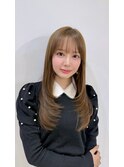 小顔似合わせカットフェミニンロングレイヤー20代30代40代