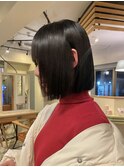 切りっぱなしツヤ感ボブ