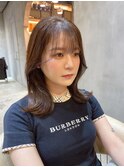 髪質改善縮毛矯正レイヤーカット顔周り前髪韓国ミニウルフ錦糸町
