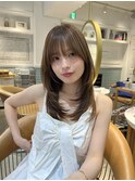 大人ガーリー/バタフライカット/ミディアムレイヤーカット