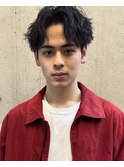 スパイキーショート　マッシュ　センターパート　ビジネス