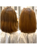 ヘアーサロン ポラリス(POLARIS) 脱染とカラーを繰り返しダメージをおった髪の毛への縮毛矯正