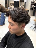 調布メンズパーマニュアンスパーマフェザーパーマセンターパート