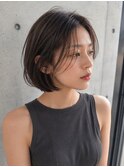 柔らかい大人ボブ×透明感グレージュ