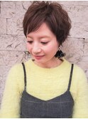 大人ふんわりやわらかショート/マットブラウン/メンズライク