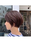 丸みのあるショートカット