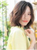 インナーハイライトくせ毛風小顔くびれヘアa戸頭20代30代40代