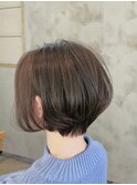 ひし形柔らかヌケ感ショートサイド流し顔回りカットタンバルモリ