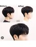 【男性限定／韓国風】ダウンパーマ+カット（ブロー込）￥7500=>￥6500