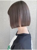 顎ラインぱつっとボブ×髪質改善／縮毛矯正