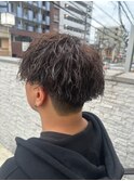 ツイストスパイラルパーマ×刈り上げマッシュ ツイストパーマ