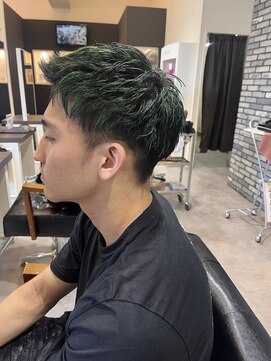 ユニ(Uni.) メンズグリーンメッシュ