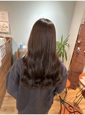 大人可愛い レイヤーカット グレージュ ブラウンカラー 韓国