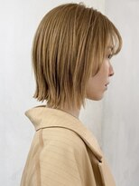 ミンクス 青山店(MINX) 切りっぱなしボブ美髪ピンクブラウンベリーショート