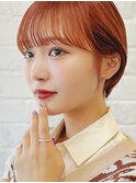 熊本 マッシュショート オレンジブラウン 韓国風 Arisa.