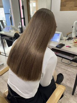 アジールヘア 所沢プロペ通り店(agir hair) ヘーゼルベージュミルクティーグレージュ髪質改善カラー