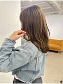 顔まわりレイヤー透明感ベージュ