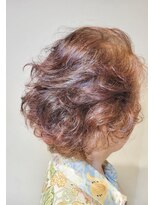 松本平太郎美容室 国立店 シニアショートレイヤー×クリープパーマ×ヘアマニキュア