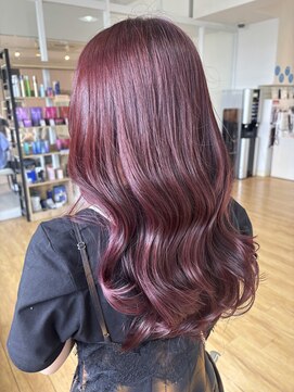 サラ 新宮店(SARA) 【新宮/古賀】ブリーチなしで作るワインレッド／ピンクブラウン