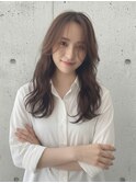 シースルー×韓国×ミディアムレイヤー×透明感カラー×レイヤー