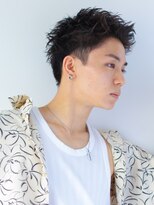 ヘアサロン ガリカ 表参道(hair salon Gallica)&nbsp;メンズ黒髪スパイキーショートアップバング