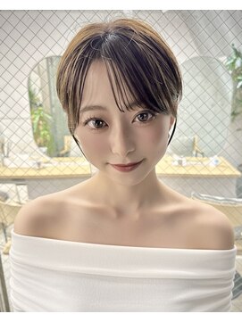 マッシュショート/縮毛矯正/髪質改善/ココアベージュ