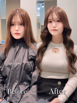 ラピス 福岡天神店(Lapis) マロンベージュ×エクステ70枚