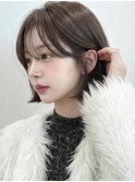 ダークブラウン似合わせカット丸みボブレイヤーA8大宮20代30代