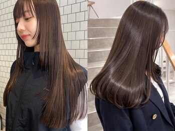 ナリー(Nary)の写真/【髪質改善】業界内大人気QUOLINEを使用。髪質を見極めダメージレスで柔らかなストレートヘアを叶えます。