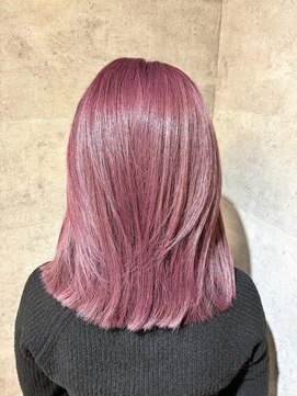 TONE(トーン)by Chara 池袋 髪質改善 ダブルカラー 【4月上旬OPEN(予定)】 色っぽレイヤーのピンクカラー【池袋東通り】