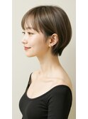 ショートカット20代30代40代前髪あり面長丸顔ショートボブ