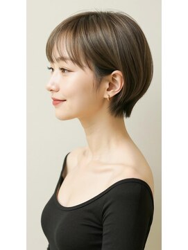 アーツ 茅ヶ崎(arts) ショートカット20代30代40代前髪あり面長丸顔ショートボブ