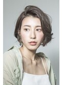パーマ風大人ショート