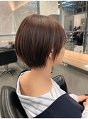 ショート/ボブ/ハイライト/インナーカラー/白髪ぼかし/銀座駅