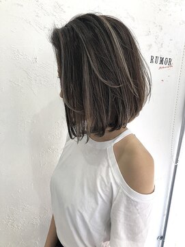ルモア(RUMOR) 秋冬NEWヘア【ブラックグレージュ×暗髪3Dハイライトカラー】