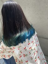 アース 町田店(HAIR & MAKE EARTH)&nbsp;グラデーションターコイズカラー