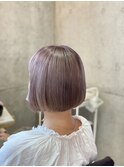 ミルクティーカラー×ボブ
