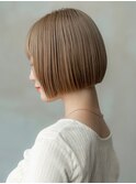 大人かわいい前髪セシルカットココアブラウンフリンジウェーブ