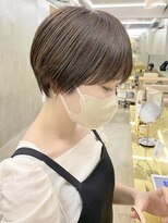 ソーコ 渋谷(SOCO)&nbsp;アッシュベージュマッシュショートカット丸みショートボブカット