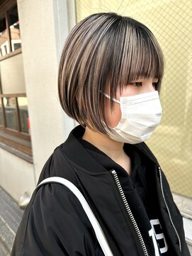 パーク(PAAQ) 【paaq田中智大】ツートーンカラー(ローライト)×丸みボブ