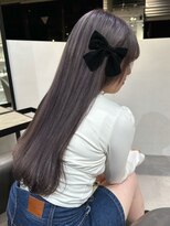 ベレーザ 渋谷(BELEZA)&nbsp;4122透明感黒髪アッシュブラック艶髪ぱっつん前髪レイヤーロング