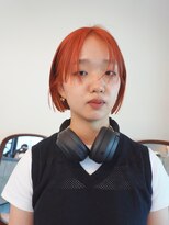 シキクーパー ヨコハマ(siki cooper)&nbsp;ショートボブ/ボブ/オレンジカラー[横浜/横浜駅]