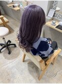 前髪/ピンクベージュ/インナーグレージュ/ラベンダー