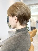 40代50代60代くびれ大人ショート小顔白髪ぼかしくすみグレージュ