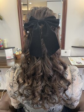 ミテ(miitte) 編み込みハーフアップ