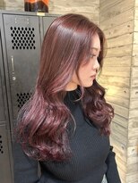 ヲタク(wotaku.)&nbsp;ピンクカラーピンクヘアーブリーチダブルカラー暖色カラー艶髪