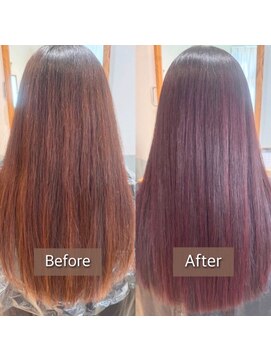 ヴィヴァーク 拝島駅前店(vivarc) 30代40代大人可愛い髪質改善カラーピンクラベンダー透明感