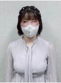 サイド編み込み