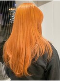ブリーチ1回～/オレンジカラー/オレンジベージュ/推し活カラー