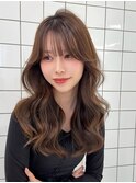 韓国風の大人レイヤースタイル